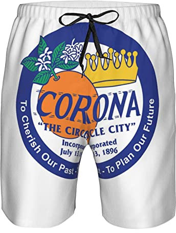 DJNGN Kompatibel mit Corona Herren-Badehosen, extra schnell trocknende Badeshorts, Netzfutter, Strandbadebekleidung mit Taschen, Badeanzügen für den Urlaub