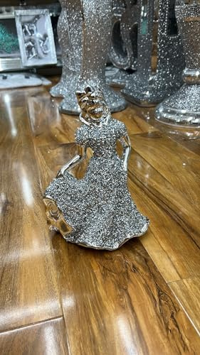 Biznest Stunning Crushed Diamond Crystal Gypsy Bride Silver Sparkle Shelve Ornament Bling