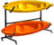 COSTWAY Freestanding Kayak Storage Rack with Height Adjustable Hooks, Outdoor Indoor Dual Kayak Stand Carrier for SUP, Canoe and Paddleboard