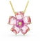Swarovski Idyllia Halskette, Blume, Rosa, Goldlegierungsschicht