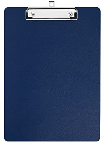 Klemmbrett, A4 Kunststoff Klemmbretter mit einziehbaren Haken, Standard A4 Letter Size Klemmbretter, Geeignet für Büroangestellte, Studenten, Lehrer (31,5 cm x 22,5 cm) - Dunkelblau