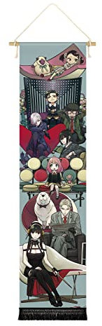 CosplayStudio Großes Spy Family Rollbild/Kakemono aus Stoff | Poster 135x33cm | Motiv: Spy Family Lounge