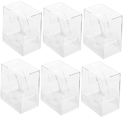 LIFKOME 6Pcs Transparent Acrylic Watch Display Stand Boxes Compact Anti-Scratch Watch Cases for Travel and Gift Storage