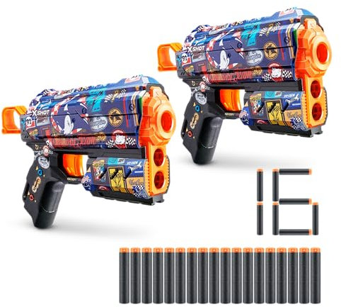 XSHOT Skins-2PK Flux(16 Darts) Sonic Race Team