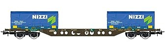 FS Containerwagen Sgnss, 4 Achsen, mit 2 x 20-Fuß-Coil-Containern „Nizzi“, Verschieden