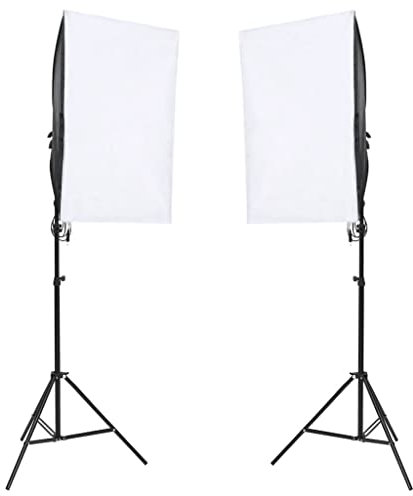 vidaXL Professionelle Studioleuchten 2 STK. 40x60 cm, Studiobeleuchtung Set, Softbox, Studioleuchte, Fotostudio Beleuchtung Set, Softboxen