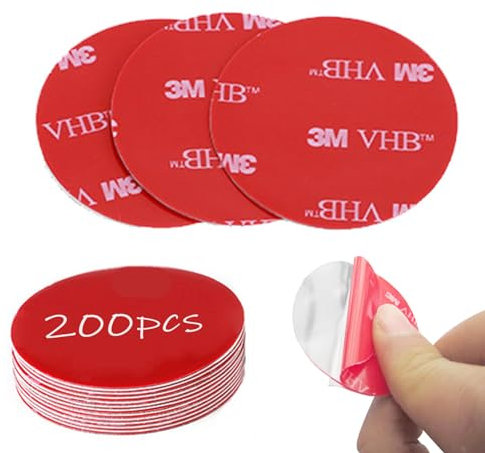 ITSNECTAR 200 Stück Doppelseitige Klebepunkte 1 mm Dick Durchmesser 20mm Nano Klebepads Transparent Entfernbares Extra Starke Klebekraft Pads Waschbares für Boden, Kunststoff, Metalle (Runde)