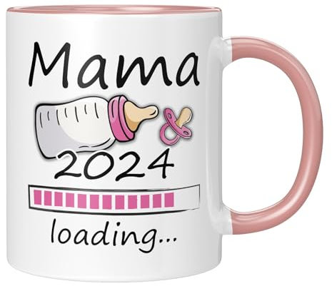 TassenTicker - Mama Loading 2024 - Geschenk zur Geburt - Schwangerschaft verkünden - Mädchen - Jungen -Geschenkidee - Schwangere Frau
