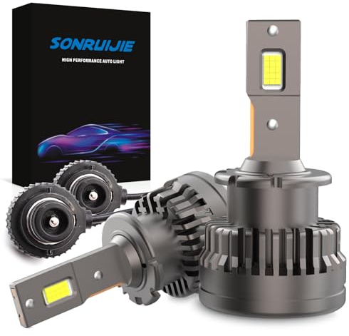 SONRUIJIE 2024 Ampoule D2S LED LED Voiture Anti Erreur 100% Canbus,120W (60W/Lampe) 24000LM 6000K, Remplacent Les Ampoule au HID Xénon OEM Plug and Play - 2 Lampes