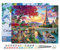 Figured'Art Malen Nach Zahlen Erwachsene Mit Rahmen Abendessen am Ufer der Seine - Paint by Numbers Basteln DIY Bastelset 40x50cm - Leinwand gespannt auf Holzrahmen