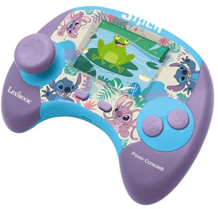 Lexibook, Disney Stitch, Power Console®, Console de Jeux éducative bilingue Français/Anglais avec 100 activités, JCG100Di1