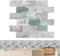 Suusolny 10 Stück Vinyl PVC Fliesenaufkleber 34x29cm Küchenrückwand Selbstklebende Fliesen Klebefliesen Fliesensticker Fliesen Klebefolie für Bad, Küche Strukturierte Oberfläche -Muster J