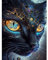 MAXBYE DIY Diamond Painting Set für Erwachsen, Schwarze Katze 5D Diamant Painting Bilder Kinder, Diamond Art Painting Kit für Home Wand Décor 30x40cm