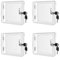 Vilgftyiet 16 * 15 * 6CM Transparent Acrylic Thermostat Lock Box, Lockable AC Lock Box Cover, Thermostat Protection Cover For Home Or Office(4pcs)