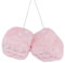 Falafoty Plüschwürfel Auto, 1 Paar Auto Würfel Rückspiegel Anhänger, 6 cm Retro Quadrat Flauschige Würfel Autowürfel Hängezubehör, Flauschiger Würfel-Anhänger Auto Innenraum Ornament (Rosa)