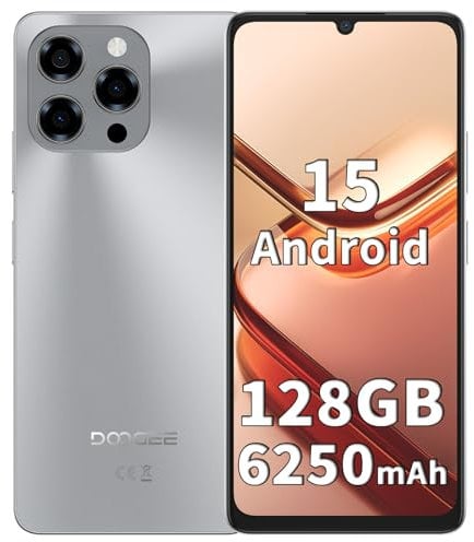 DOOGEE Note 58 Handy Ohne vertrag, Android 15, 32GB+128GB/2TB TF, 6.75’’ HD+ 90Hz, 6250mAh, 16MP+8MP, Smartphone, Octa Core CPU, Dual SIM, Face ID, NFC/GPS/OTG