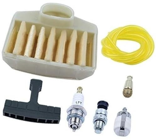 MEXWLOP Air Filter Fuel Line Spark Plug Decompression Valve Service Kit, for Husqvarna, 362 365 371 372 Chainsaw Parts Lawn Mower Spark Plug