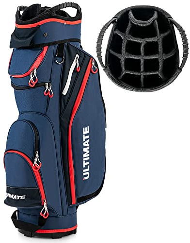 FANTASK Sac de Golf léger avec Housse de Pluie, 14 Compartiments de Rangement pour Clubs, également pour Une Utilisation