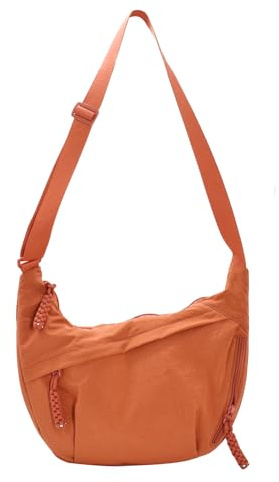 TeeYee Umhängetasche Damen Canvas Halbmondtasche Messenger Bag Herren | Schultertasche Für Arbeit,Hobo für Schule,,Büro,Reisen,Alltag