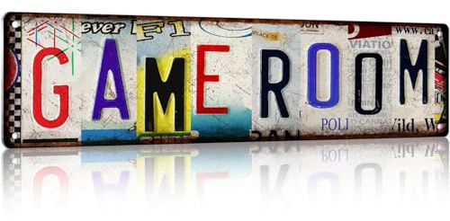 Gaming Room Accessories Metal Tin Sign Man Cave or Boys Bedroom Accessories | Gaming Stuff Gifts Wall Decorations Ideal for Adding Character to Game Rooms, Bars A Fun Gift for Gamers, Friends or Family