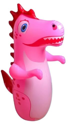 BYUWFGF Inflatable Tumbler Dinosaur Punching Bag, Blow up Boxing Dinosaur, Bounce Back Dino Boxing Bag With Thickened PVC Bounce Back Design, For Kids Indoor Home Daily Play Entertainment