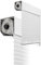 Kit complet de volet roulant en aluminium 45°, largeur 1400 mm x hauteur 1400 mm avec récupérateur Blanc RAL 9010