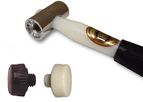 Thor 710 Nylon Faced Window Glazing Hammer/Mallet with Hard White & Tough Brown Head
