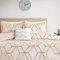 Comfort Spaces Comforter Window Curtain Panel Bettdecken-Set, Fenstervorhang, Mikrofaser, Blush/Gold, Twin/Twin XL