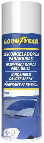Goodyear Spray antighiaccio e antigelo per Parabrezza 400 ml. Migliora la visibilità e la Sicurezza di Guida.