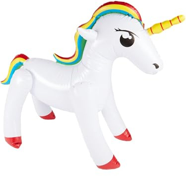 Smiffys Aufblasbares Einhorn, Weiß, 90 cm/35 Zoll Halloween