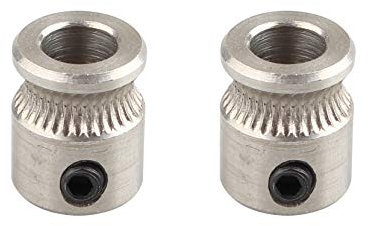 Jopto Makerbot MK8 Direct Drive Extruder Hobbed Gear 1,75 mm & 3,0 mm Filament 3D-Drucker Extruder Riemenscheibe 5 mm Schaft Reprap 2 Stück
