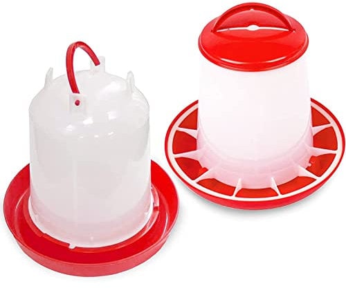Anjing Futterautomat Hühner 3 kg und Hühnertränke 3l, Futterspender Hühner und Tränke Set für Hühnerfutter,Automatische Wassertränke,Hühner Futtertrog Set,Zubehör Zucht, Farming