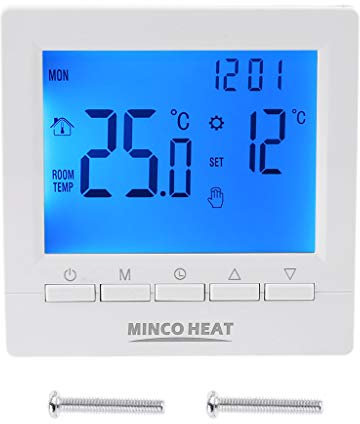 BIlinli Termostato Digital de Caldera de Gas 3A Controlador de Temperatura Ambiente programable semanal
