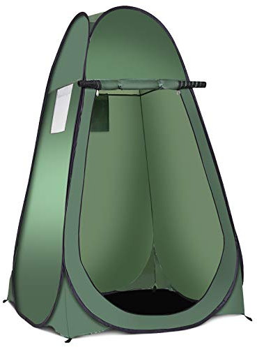 RELAX4LIFE Tente de Douche Instantanée Toilettes Vestiaire pour Camping Pêche Chasse Plage Dimension 120x120x190CM, Cabine de Douche Camping Pop Up(Vert)