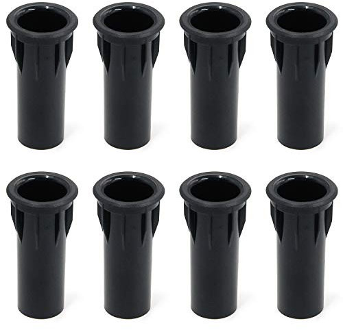 MY MIRONEY Lot de 8 tubes de port pour enceinte Noir 3,5 x 8 cm