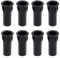 MY MIRONEY Lot de 8 tubes de port pour enceinte Noir 3,5 x 8 cm
