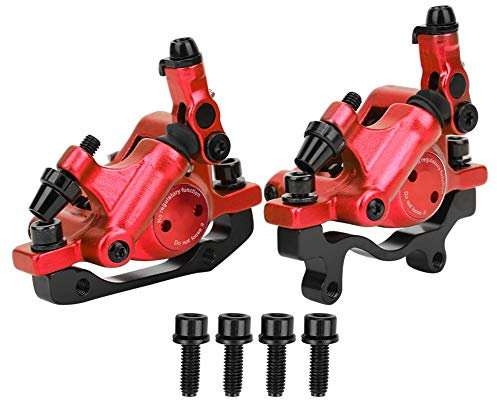 Demeras Fahrradbremssattel HB-100 Mountainbike Line Hydraulische Scheibenbremssätze ziehen Öldruck Scheibenbremsen Werkzeugsättel(rot)