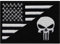 Flagge Aufnäher USA Totenkopf Biker Patch Rocker Bügelbilder zum annähen Männer Geschenk DIY Applikation für Leder-Jacken/Kutten/Jeans/Taschen | 90x65mm