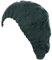 BYOS Damen Baskenmütze, mittelschwer, lässig, mit Blättern, Cutout, gehäkelt, weich, gestrickt - Grün - Einheitsgröße
