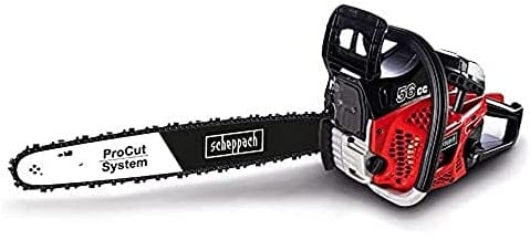 Scheppach Benzin Kettensäge CSH56 Motorsäge Motorkettensäge mit ProCut-Schwert / -Kette | 56cm³ Motor | 3,1PS Leistung | 51cm Schwert | Kettenbremse & Kettenschmierung