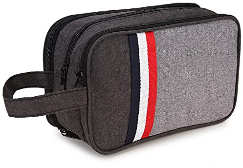 Kulturbeutel Herren,RAVUO Reise Kulturtasche Zum Aufhängen Gross Waschtasche Toilettentasche Kosmetiktasche Damen für Urlaub und Sport,Schwarz