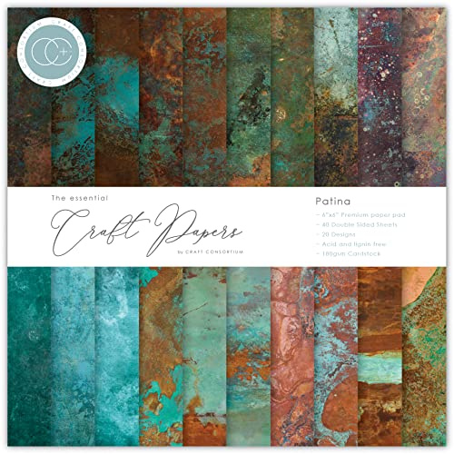 Craft Consortium Craft Con Papprad, 15,2 cm, Patina, 20 Designs