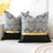 Artscope 2er Set Kissenbezug für Sofa Auto Schlafzimmer Luxuriöser Moderne Minimalist Goldenen Ledernähten Wellenstreifen Dekokissen Kissenhülle Kissen Fall 60x60cm (Schwarz)