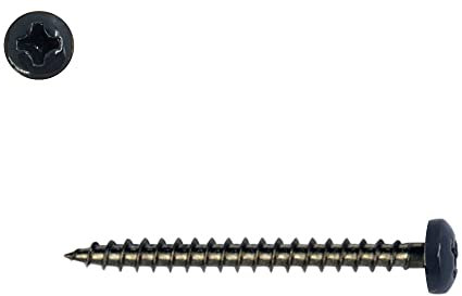 Perffixe Vis à bois 4x20 mm RAL 7016 gris anthracite tête cylindrique Pz2 Inox A2 par 200