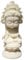 Kingzhuo Niedliche schöne Cartoon-Kuan-Yin-Statue, Göttin der Barmherzigkeit, Guan, Jin, Meditation, Buddha-Statue, Geschenk, 11,2 cm hoch, Weiß