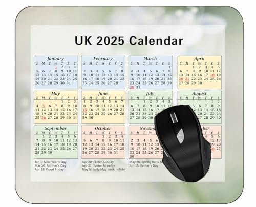 YENDOSTEEN 2025 Mouse pad CalendarFlower Light Sky Leaves Gaming Mouse Pad