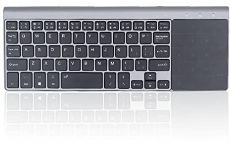 Teclado Inalámbrico Con Panel Táctil, 59 Teclas 2.4G Mini Portátil Ultra Delgado, Ahorro de Energía Inteligente Pequeño y Compacto Para Computadora TV