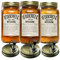 O'Donnell Moonshine Likör Set 3x 700ml Premium Likör (Made in Berlin) Whiskey Likör in Original Mason Jars + 3x Ausgießer – Harte Nuss Haselnusslikör, Karamell Toffee Likör & Fruchtige Macadamia