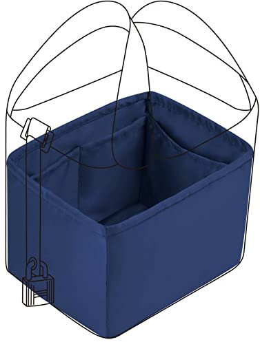 DGAZ Handtasche Taschenorganizer für Picotin 14/18/22/26/31, Seide Handtaschenorganisator Damen, Luxus-Handtaschen & Tote Innentaschen (Blue Nuit, PC22)