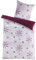 BaSaTex Plüsch Winter Bettwäsche Flausch Bettgarnitur Laserdruck Schneeflocke Cashmere Touch | 135x200 cm + 80x80 cm | Farbe Bordeaux Rot